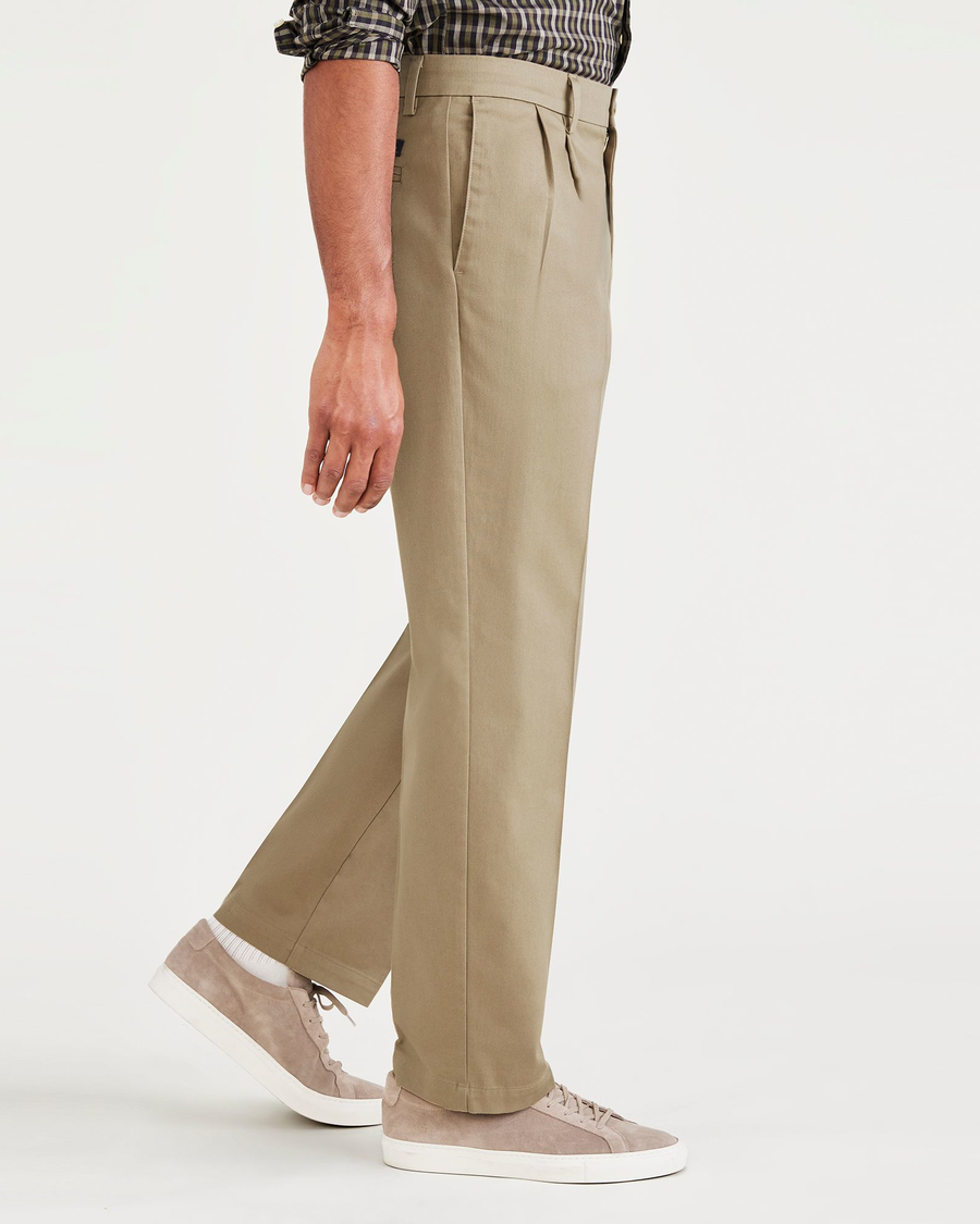 (image for) Colorful Signature Iron Free Khakis, Pleated, Classic Fit with Stain Defender®